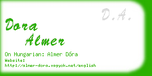 dora almer business card